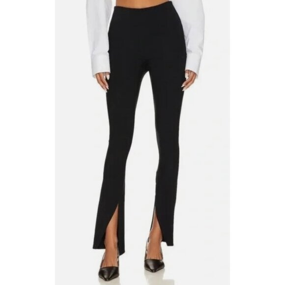 SPANX Solid Black High-Rise The Perfect Pant Front Slit Ponte Knit Pants NWT M - Picture 2 of 8